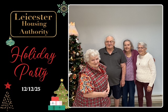 Holiday Party card with group photo