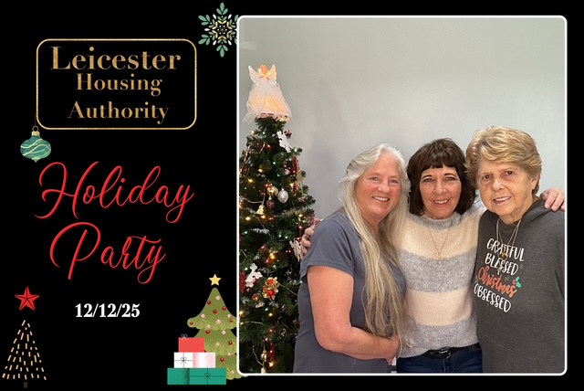 Holiday Party card with group photo